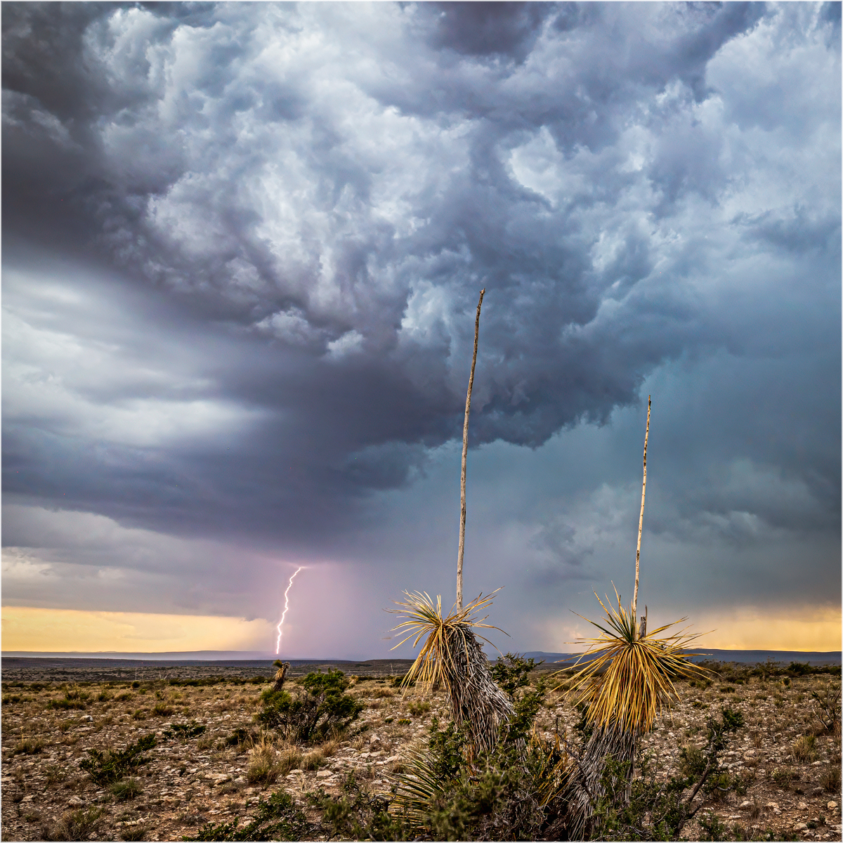 Lightning Storm Near Carlsbad New Mexico